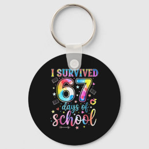 Porte-clés J'ai survécu 67 jours d'école Drôle 67 Mème Profes