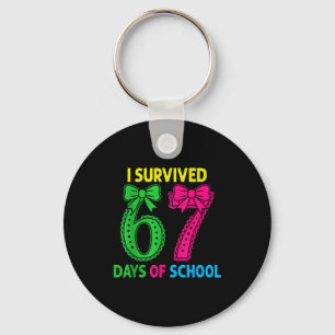 Porte-clés J'ai survécu 67 jours d'école Ice Cream Six Seven