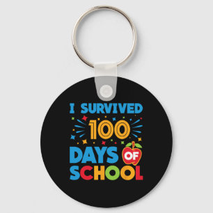 Porte-clés J'Ai Survécu À 100 Jours D'École Joyeux 100E Jour