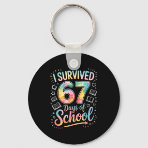 Porte-clés J'ai survécu à 67 jours de célébration scolaire