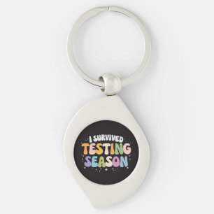 Porte-clés J'ai survécu à la saison des tests Humour scolaire