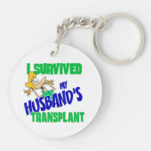 Porte-clés J'ai survécu à la transplantation de mon mari (Dos)