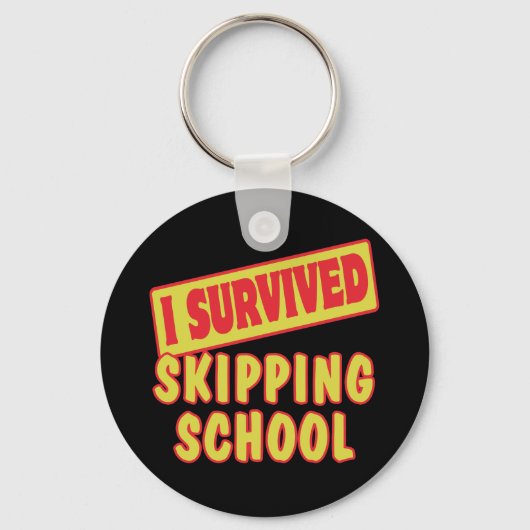 PORTE-CLÉS J'AI SURVÉCU À L'ÉCOLE DE SKIPPING (Recto)