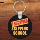 PORTE-CLÉS J'AI SURVÉCU À L'ÉCOLE DE SKIPPING (Recto)