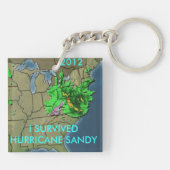 PORTE-CLÉS J'AI SURVÉCU À L'OURAGAN SANDY (Dos)