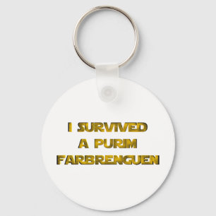 Porte-clés J'ai survécu à un Purim Farbrenguen