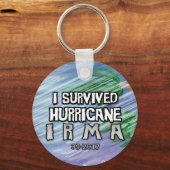 Porte-clés J'ai survécu au cyclone Irma (Recto)