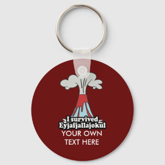 Porte-clés J'ai survécu au volcan Eyjafjallajokul