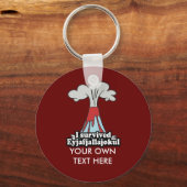 Porte-clés J'ai survécu au volcan Eyjafjallajokul (Recto)