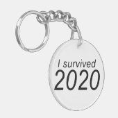 Porte-clés "J'ai survécu en 2020" (Devant gauche)