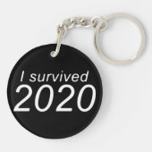 Porte-clés "J'ai survécu en 2020" (Dos)