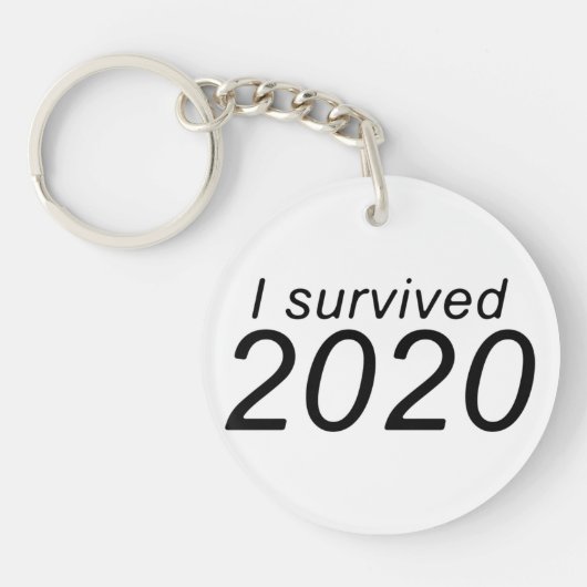 Porte-clés "J'ai survécu en 2020" (Devant)