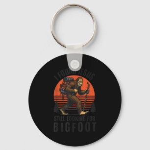 Porte-clés J'ai trouvé Jésus à la recherche de Bigfoot rétro