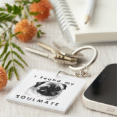 Porte-clés J'ai trouvé mon âme soeur carlin (Devant Droit)