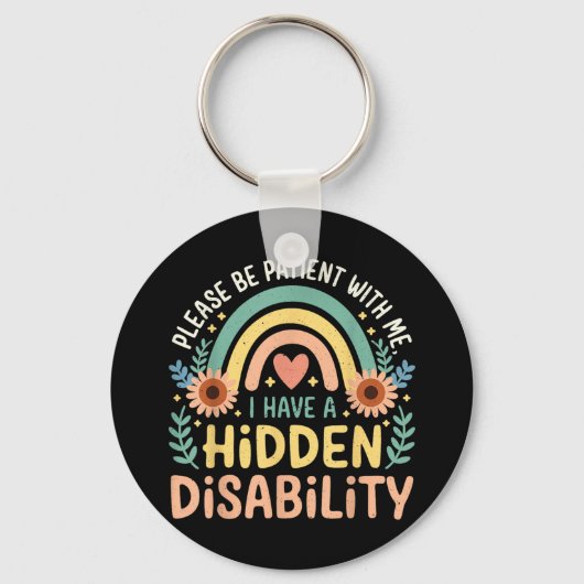 Porte-clés J'Ai Un Handicap Caché Médicale (Recto)