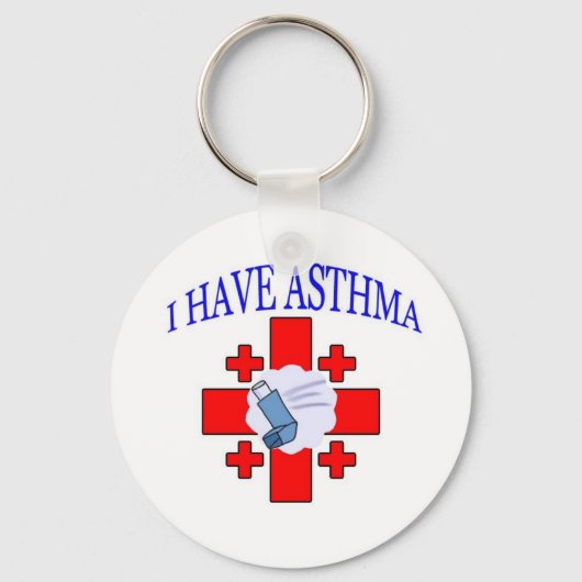 Porte-clés J'ai un porte - clé d'asthme pour les asthmatiques (Recto)