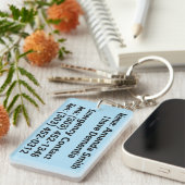 Porte-clés J'ai une alerte Médicale de démence (Devant droit)