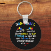 Porte-clés J'Ai Une Pièce De Puzzle De Sensibilisation sur l' (Recto)