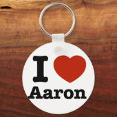 Porte-clés J'aime Aaron (Recto)