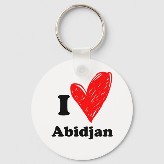 Porte-clés J'aime Abidjan (Recto)