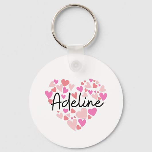 Porte-clés J'aime Adeline (Recto)