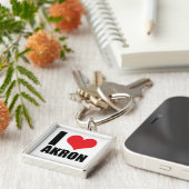 Porte-clés J'aime Akron (Côté)