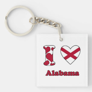 Porte-clés J'aime Alabama