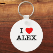 Porte-clés J'aime Alex (Recto)