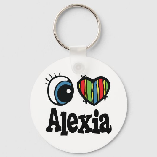 Porte-clés J'aime Alexia (Recto)
