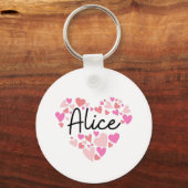 Porte-clés J'aime Alice (Recto)