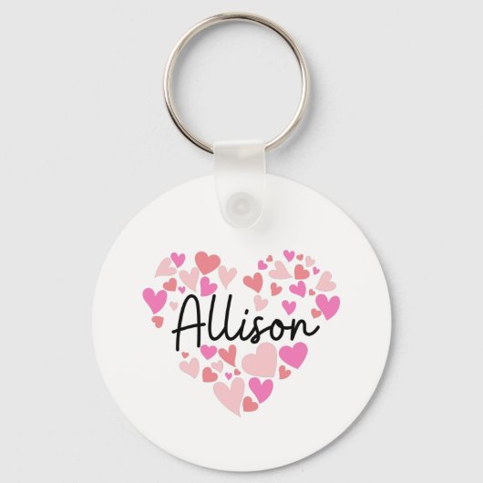 Porte-clés J'aime Allison (Recto)