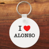 Porte-clés J'aime Alonso (Recto)