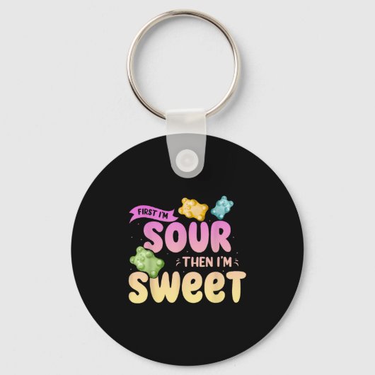 Porte-clés J'Aime Alors Je Suis Douce Funny Candy Patch Sweet (Recto)