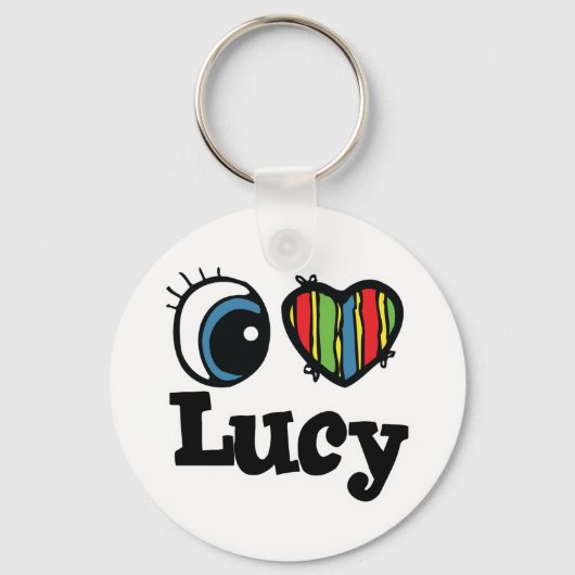 Porte-clés J'aime (Amour) Lucy (Recto)