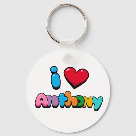 Porte-clés J'aime Anthony (Recto)