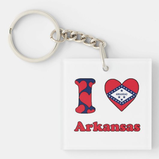 Porte-clés J'aime Arkansas (Devant)
