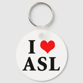 Porte-clés J'aime ASL