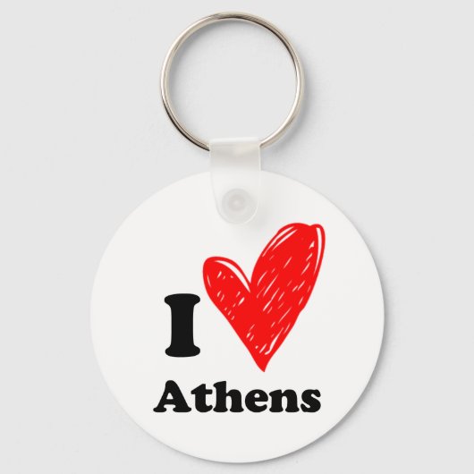 Porte-clés J'aime Athènes (Recto)