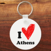 Porte-clés J'aime Athènes (Recto)