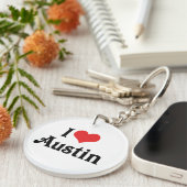 Porte-clés J'aime Austin (Devant Droit)