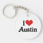 Porte-clés J'aime Austin (Devant)
