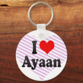 Porte-clés J'aime Ayaan (Recto)