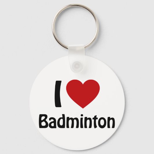 Porte-clés J'aime Badminton (Recto)