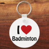 Porte-clés J'aime Badminton (Verso)