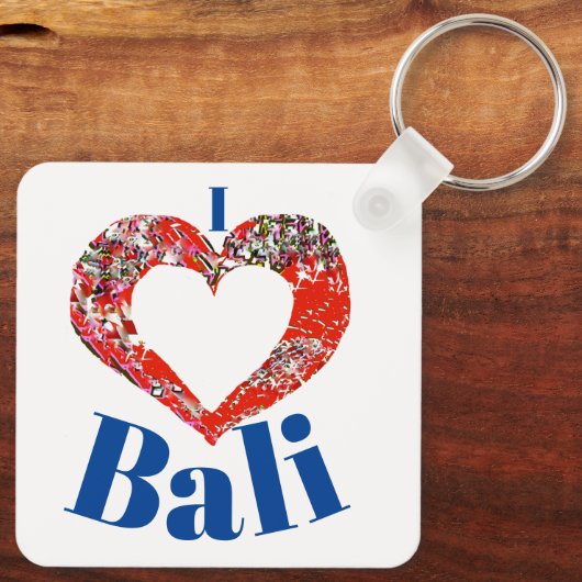 Porte-clés J'aime Bali (Verso)