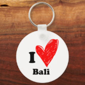 Porte-clés J'aime Bali (Recto)