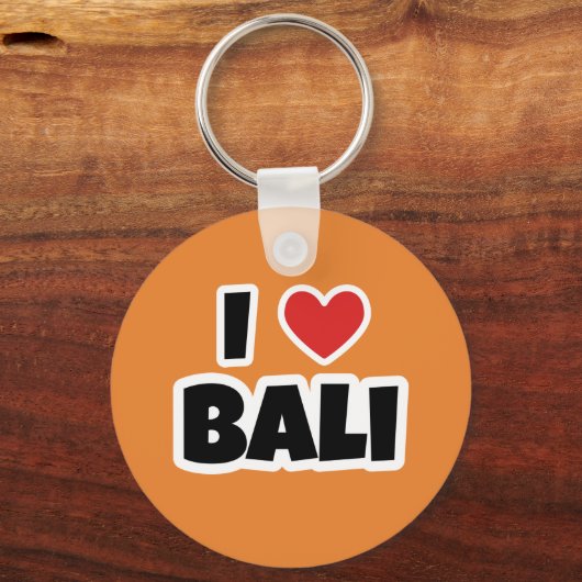 Porte-clés J'aime Bali (Recto)