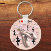 Porte-clés J'aime Ballet (Recto)
