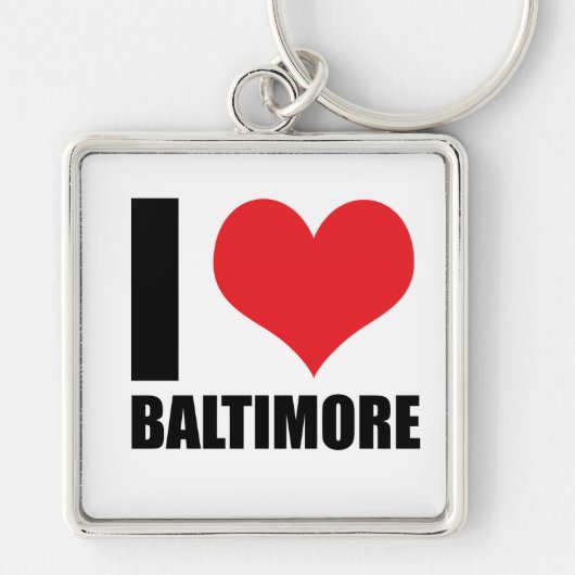 Porte-clés J'aime Baltimore (Devant)