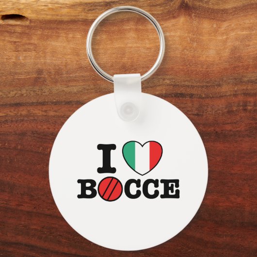Porte-clés J'aime Bocce (Recto)